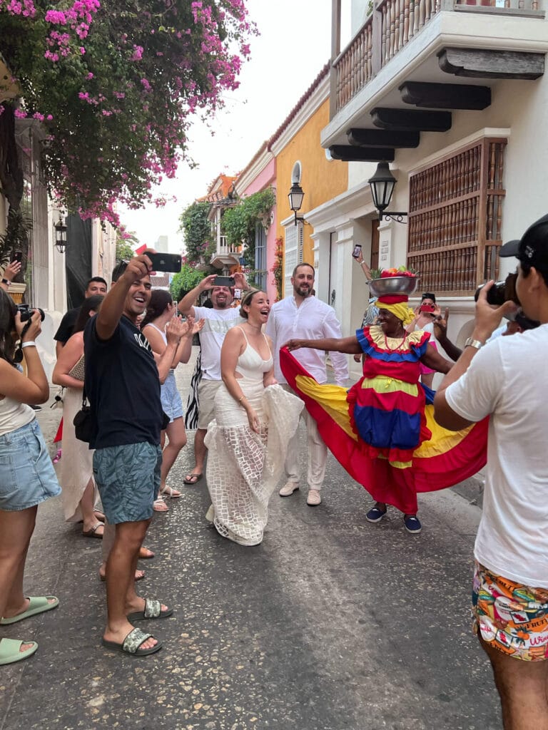 10. Newlyweds Dancing in the Streets of Cartagena Cosmopolitours